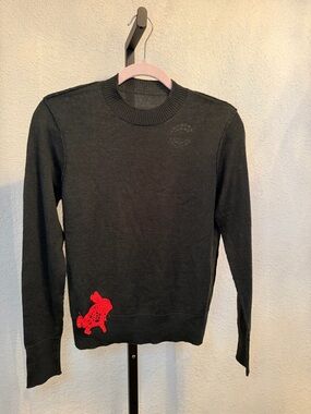 Raquel Allegra Rabbit and Sun Appliqué Sweater